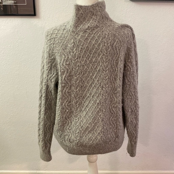 Vince Cable Mock Neck Merino Wool Blend Sweater - Picture 3 of 3